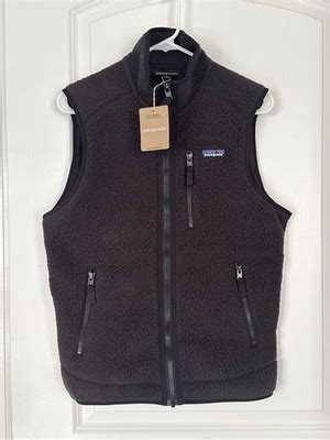 New $129 Patagonia Retro Pile Fleece Vest Black Men's Size S | eBay UK