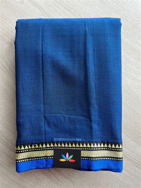 Small Border Narayanpet Mercerized Cotton Saree -27271 – FABK