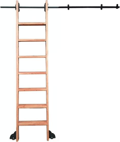 WhfPs Heavy Duty Sliding Rail Hardware Kit for Rolling Library Ladder ...