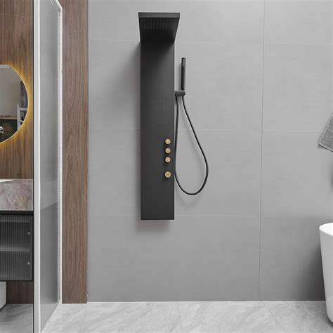 BWE 3-in-1 Shower Panel Tower System Instruction Manual (Matte Black, Model C-YTP11-B)