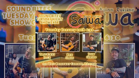 Sound Bites Tuesday Night Showcase January 20th - Tasteless Jack, Brie ...