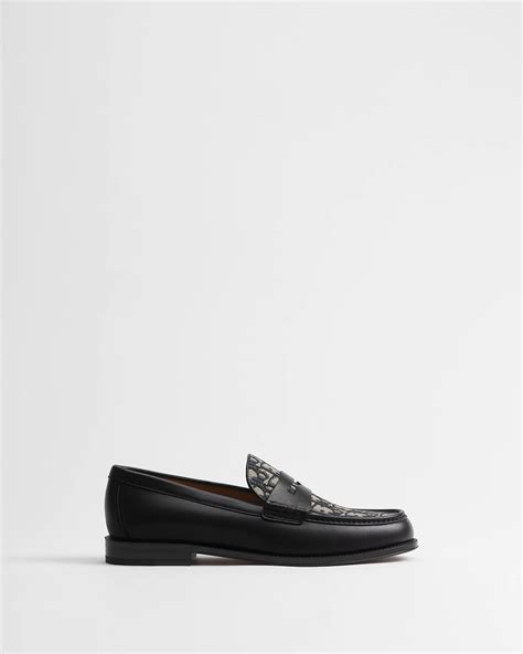 Dior Granville Loafer Black Smooth Calfskin and Black Dior Oblique ...