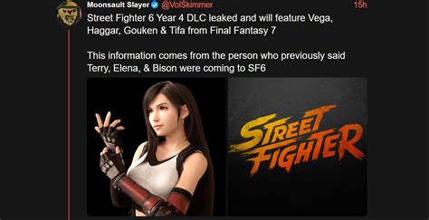 Tifa Lockhart Reportedly Coming to Street Fighter 6 DLC, New Leak Claims