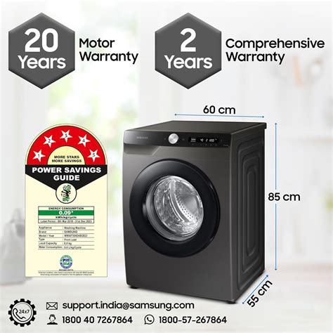 Samsung 8 kg AI Ecobubble Front Load Washing Machine User Manual