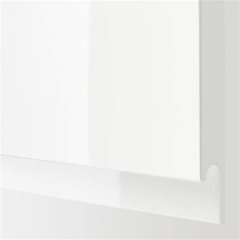 METOD high cabinet f built-in appliances, white/Voxtorp high-gloss ...