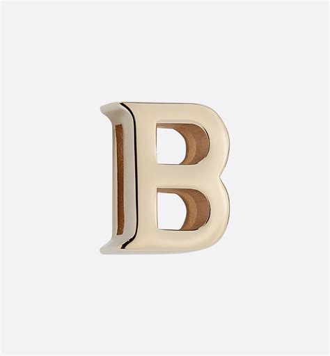 My ABCDior Letter B Badge Pale Gold-Finish Metal | DIOR