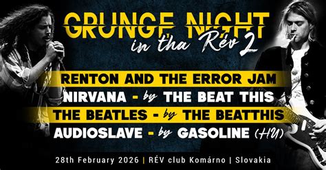 GRUNGE night in tha Rév 2 - Belépő | Vstupné: 10€, RÉV - A Magyar ...