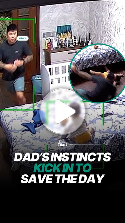 Dad reacts quickly to prevent accident