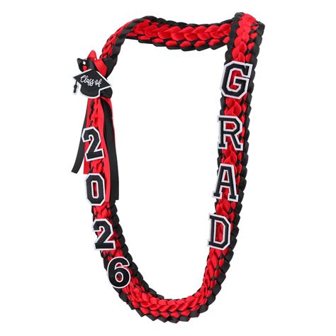 2026 Graduation Leis For Him Her, 2026 Grad Ribbon Money Lei Handmade Double Braided Necklace ...