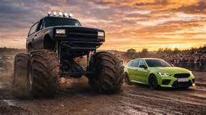 Did a monster truck hit Lamborghini Urus?