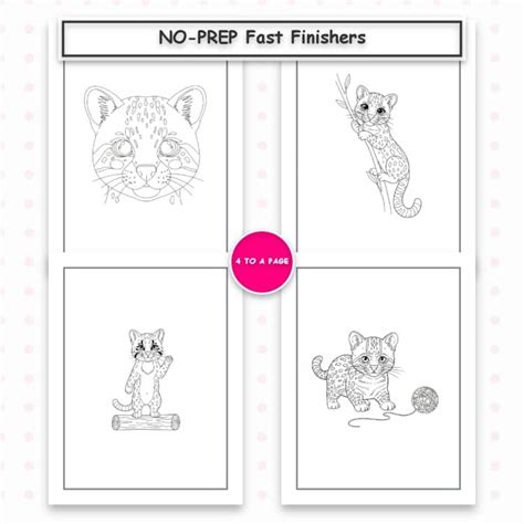 Ocelot Coloring Pages Book for Kids Creative Expression [15 Sheets]