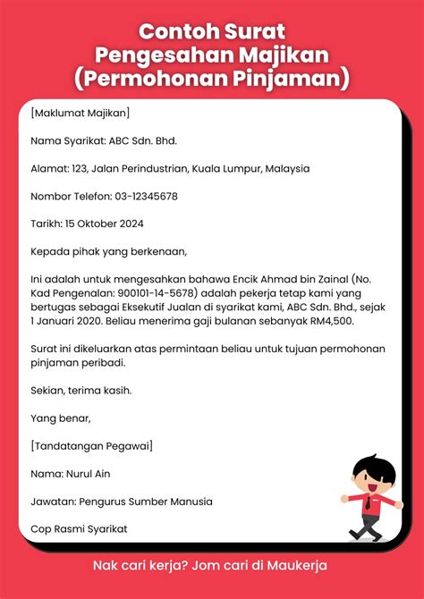 Surat Pengesahan Majikan, Ini Contoh Mudah Nanti Edit Je