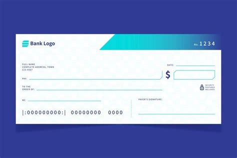 Flat blank check template | Free Vector | Vector free, Template free ...
