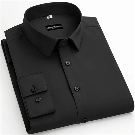 Premium Cotton Blend Solid Shirts (Black) – London Cotton