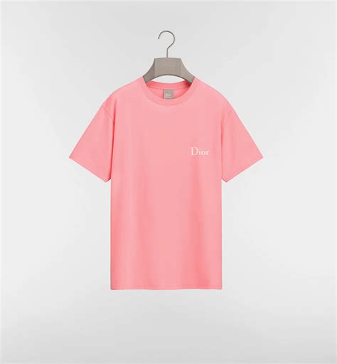 T-Shirt mit Dior Stickerei, Relaxed Fit Baumwolljersey in Weiß | DIOR