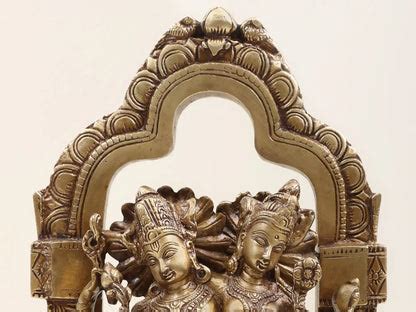 Brassaura® Brass Lakshmi-Narayana on Garuda Statue | Height 12 Inches