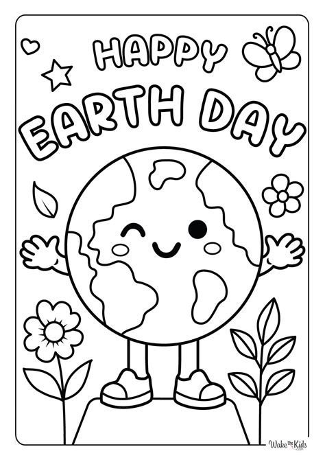 Earth Day Coloring Pages (Free Printable PDFs) | WakeTheKids