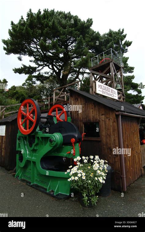 Poldark mine on a overcast day in Summer. - Cornwall - England, United ...