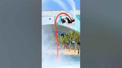 Flyboard ride is so fun😝💃#2692 💦Woman enjoying fly on water # ...