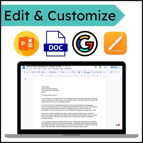Letter of Recommendation for a Student Teacher Edit Mentor Teacher ...