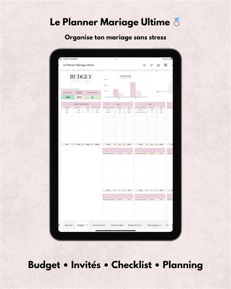 The Ultimate Wedding Planner • Digital Excel Wedding Organizer • Guest Budget Checklist ...