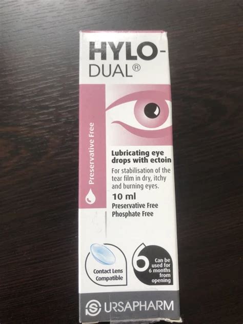 HYLO-DUAL LUBRICATING EYE DROPS WITH ECTOIN 10ml £6.51 - PicClick UK