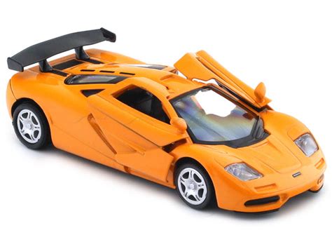 McLaren F1 GT-R orange 1:33-42 RMZ City licensed pull back car scale ...
