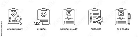 Healthcare survey banner web icon vector illustration concept with icon ...