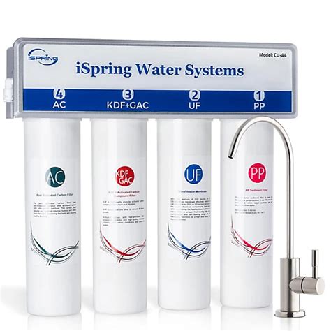 iSpring 0.01 Micrometre Ultra-Filtration Under Sink Water Filter System ...