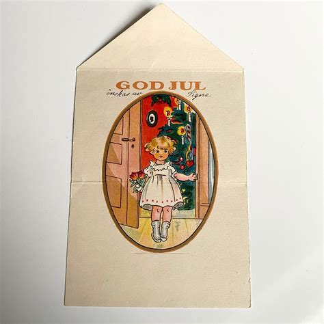 Julkort, 20-tal. Art Déco. Barn, julgran, inter.. | Köp på Tradera ...