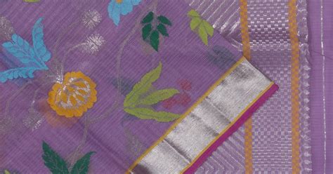 Zari Kota Cotton Jamdani Jaal Lavender Saree | Kankatala