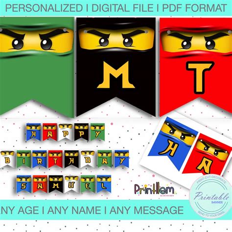 Ninjas Birthday Banner - Etsy