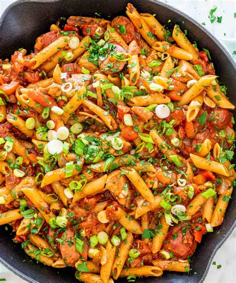 Jambalaya Style Chicken and Sausage Pasta | Punchfork