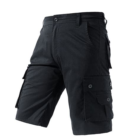 CONZONE Mens Casual Cargo Shorts Buttons Summer Shorts for Men Solid ...