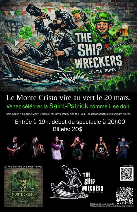 The Ship Wreckers – Spécial Saint-Patrick au Monte Cristo 🍀, Bar ...