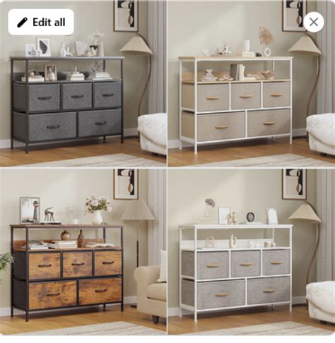 5 Drawers Dresser with TV Stand - Bargain Hunter UK Deals