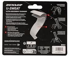 Dunlop U-sweat Tennis Overgrip Black 3-pack Blister – Moisture ...