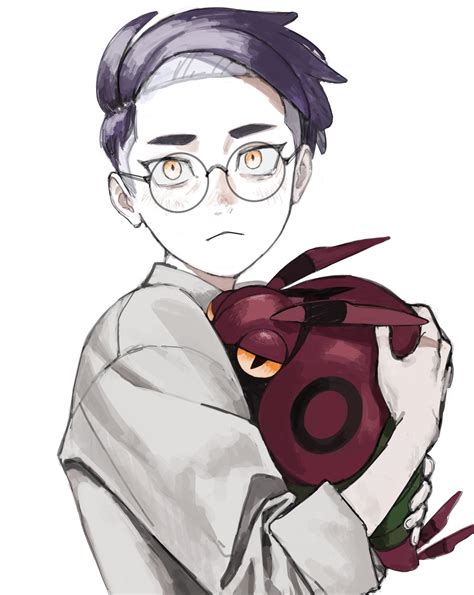 Safebooru - 1boy closed mouth corbeau (pokemon) frown glasses highres ...