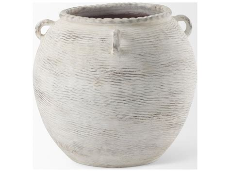 Mercana Misha 25.2L x 25.2W x 22.4H Cream Ceramic Floor Vase | 69800 ...