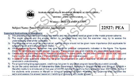 Power Electronics Applications 22527: Winter 2024 Model Answer Paper ...