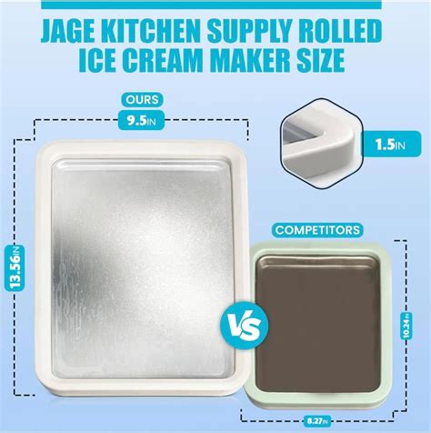 Extra Large Rolled Ice Cream Maker Tray - Manual Roll Your Own Ice ...