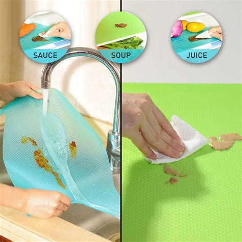 7 PCS Shelf Mats Refrigerator Liners Washable Refrigerator Pads Fridge ...