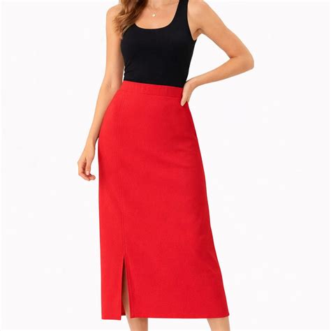 IC Collection Classic Pencil Midi Skirt-4572S – Unique Apparel USA