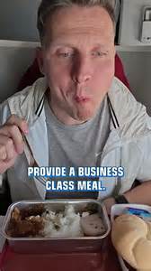 5-star airline serving economy meals in business class?