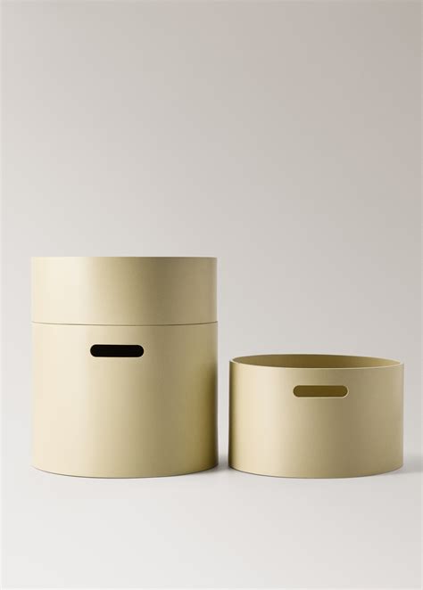 Large wooden children's box with rectangular handle - Home | MANGO Ireland