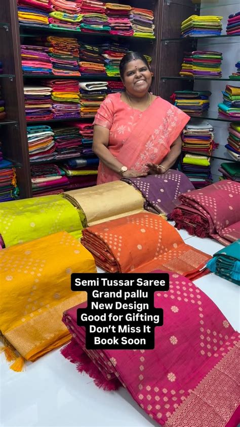 Get Ready to shine in Semi Tussar silk saree 💫⚡️ | Good for giftin ...