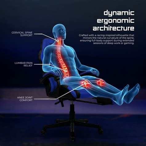 Ion X Gaming Chair - Storm Blue | 140° Infinite Recline, Retractable ...