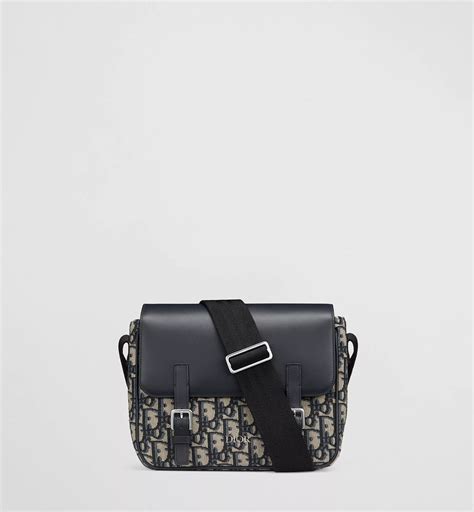 Kids' Messenger Bag Blue Smooth Calfskin and Beige and Black Dior ...