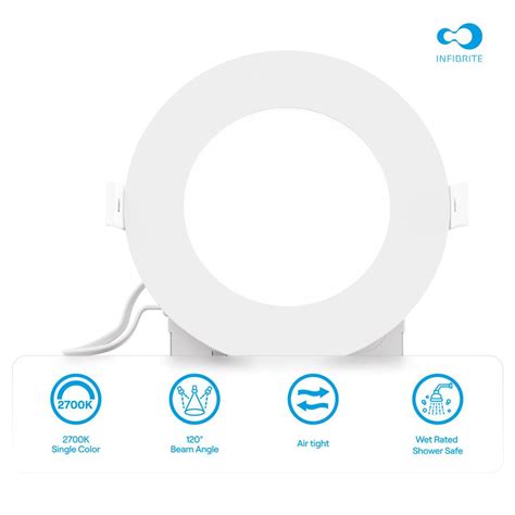Infibrite 4 In. Ultra Thin Recessed LED Downlight 9W 750LM Soft Wet ...