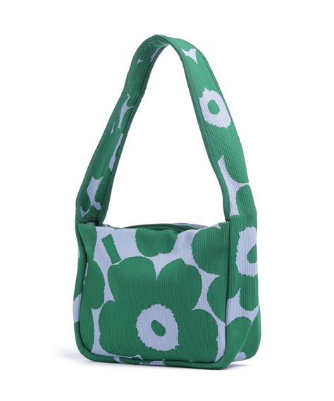 Marimekko Knitted Unikko Shoulder bag polyester dark green/blue ...